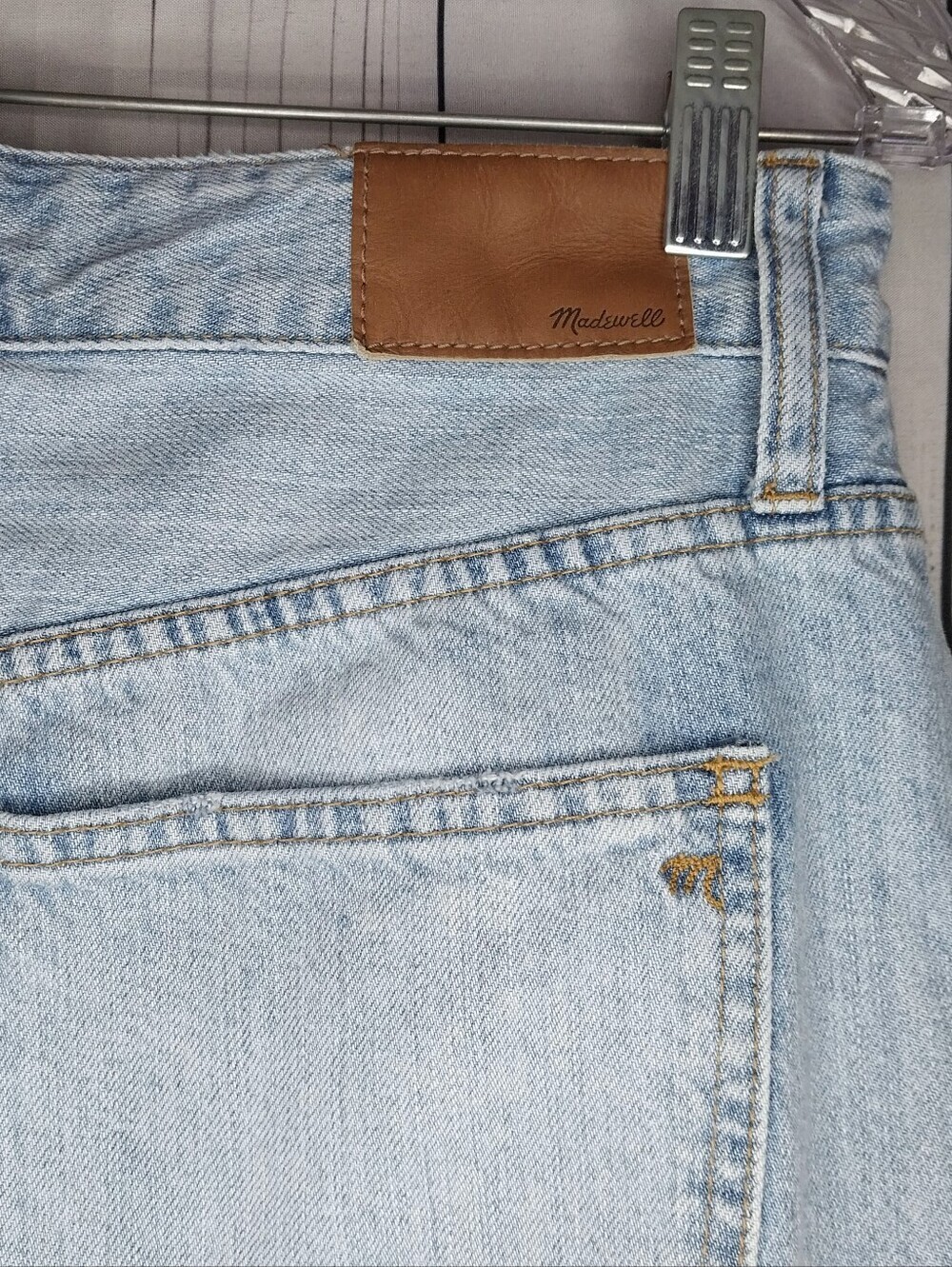 Madewell High-Rise Curvy Perfect Vintage 90's Y2K Classic Light Blue Jeans - Picture 7 of 10